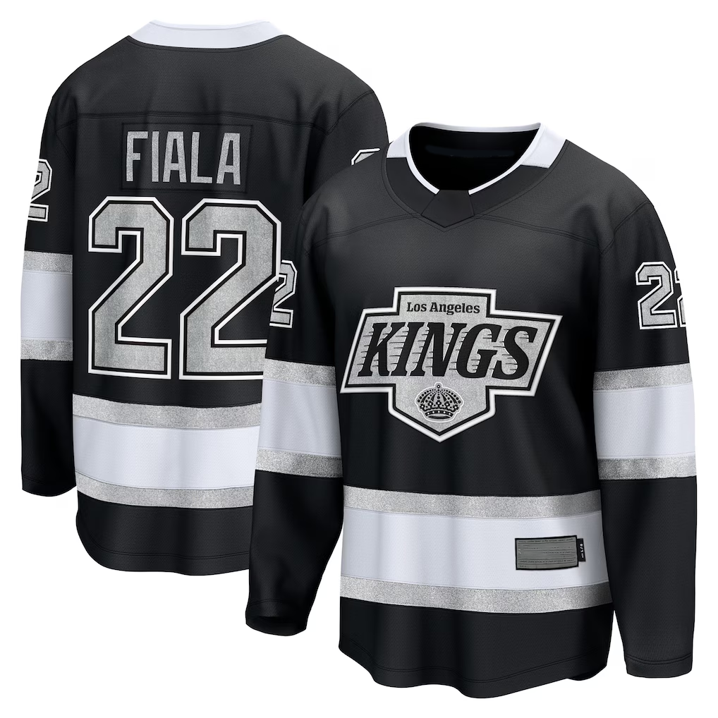 Yuxns LA.Kings #22 Kevin Fiala Black Home Breakaway Jerseys