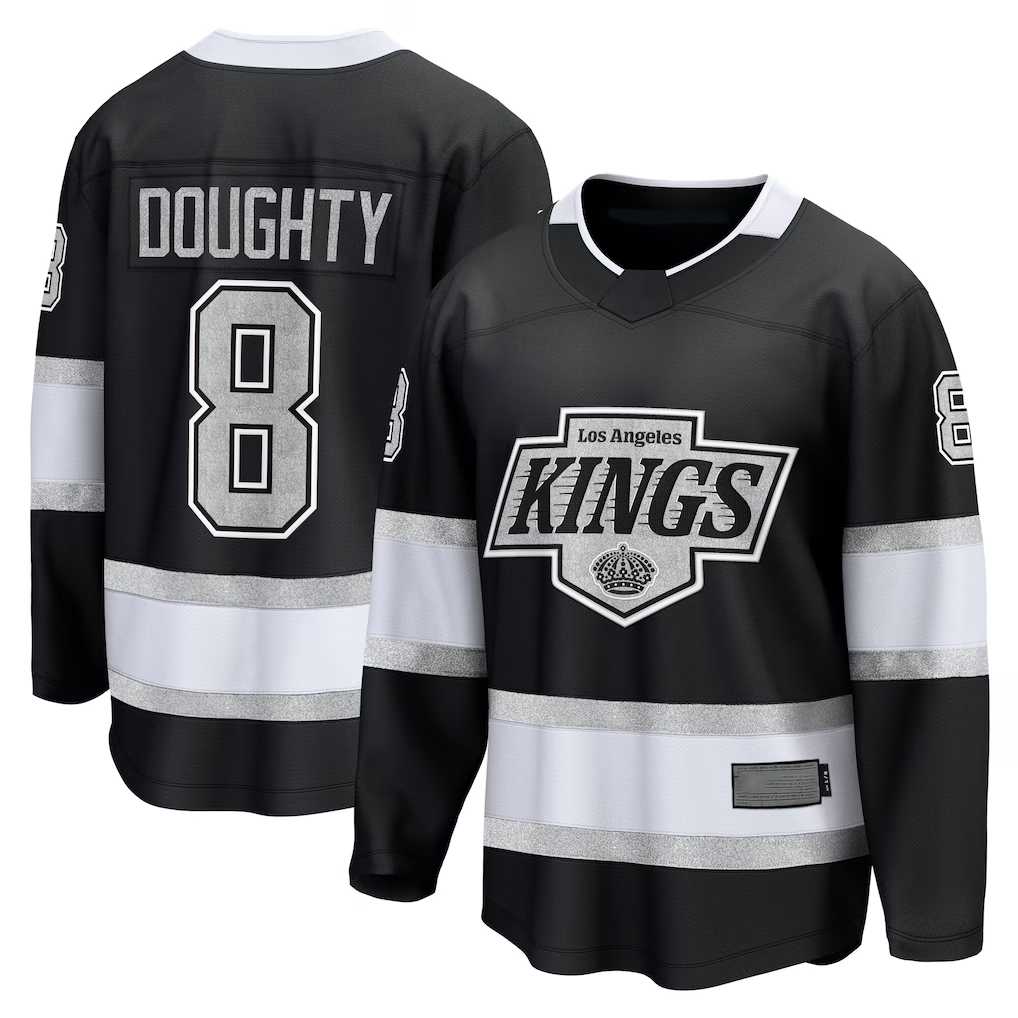 Yuxns LA.Kings #8 Drew Doughty Black Home Premier Breakaway Player Jerseys