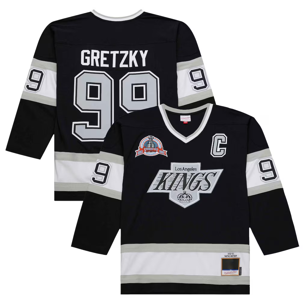 Yuxns LA.Kings #99 Wayne Gretzky Black 1992-93 Power Play Jerseys