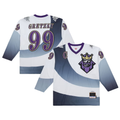 Yuxns LA.Kings #99 Wayne Gretzky Mitchell & Ness White 1995-96 Power Play Jerseys