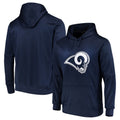 Yuxns LA.Rams Navy Pullover Hoodie Limited Game Blank Player Stitched Jerseys