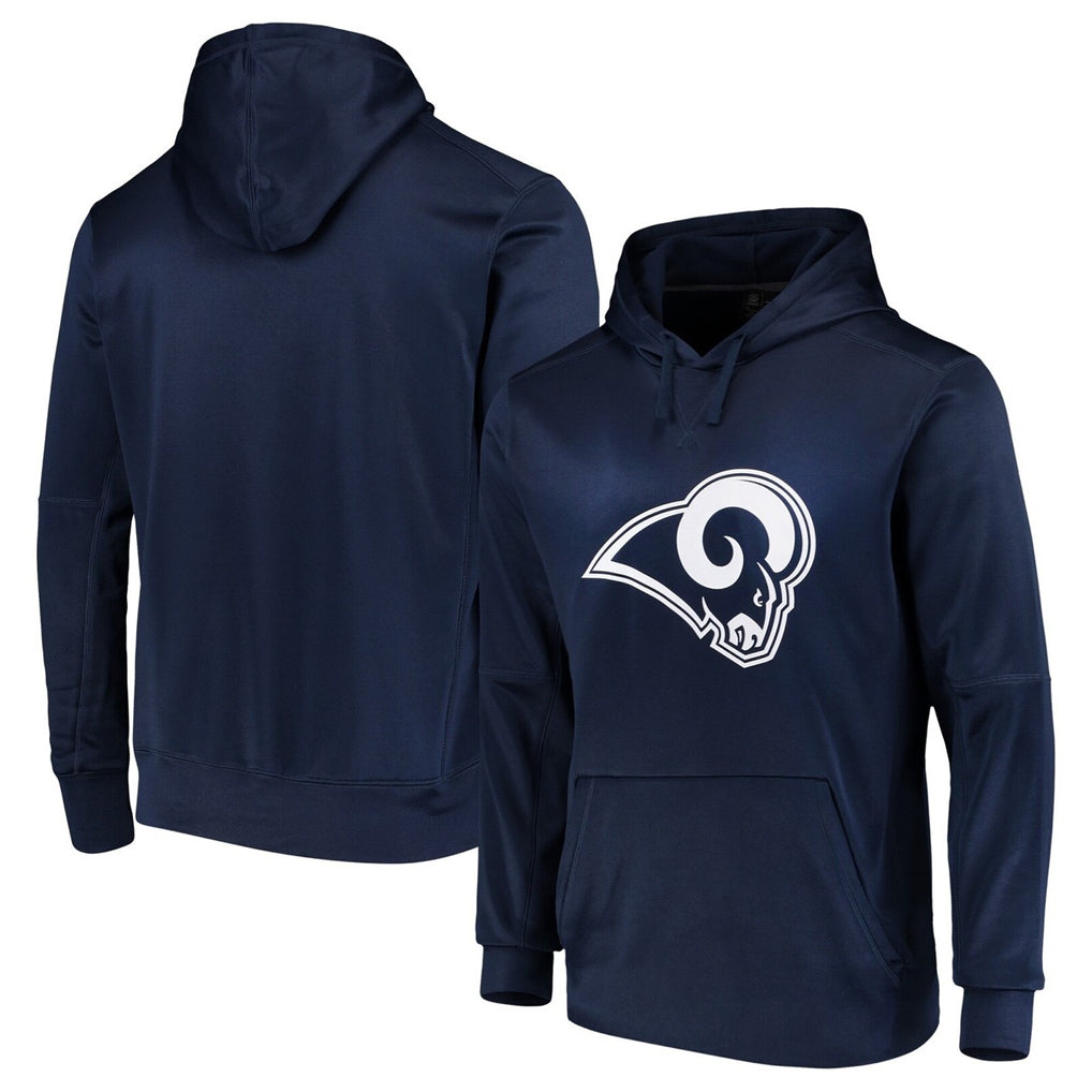 Yuxns LA.Rams Navy Pullover Hoodie Limited Game Blank Player Stitched Jerseys