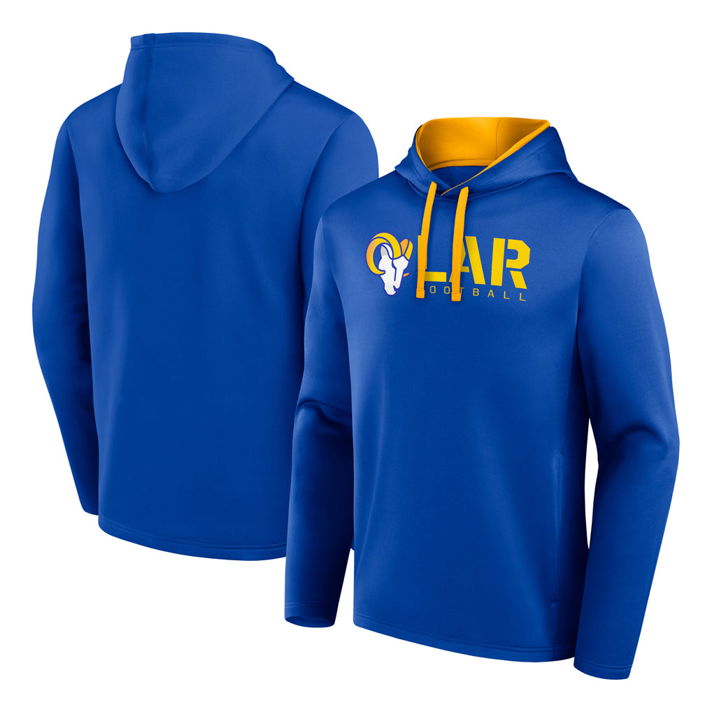 Yuxns LA.Rams Royal Pullover Hoodie Limited Game Blank Player Stitched Jerseys