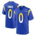 Yuxns LA.Rams #0 Byron Young Player Royal Home Game Stitched Jerseys
