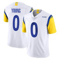 Yuxns LA.Rams #0 Byron Young Player White Limited Vapor Untouchable Home Game Stitched Jerseys