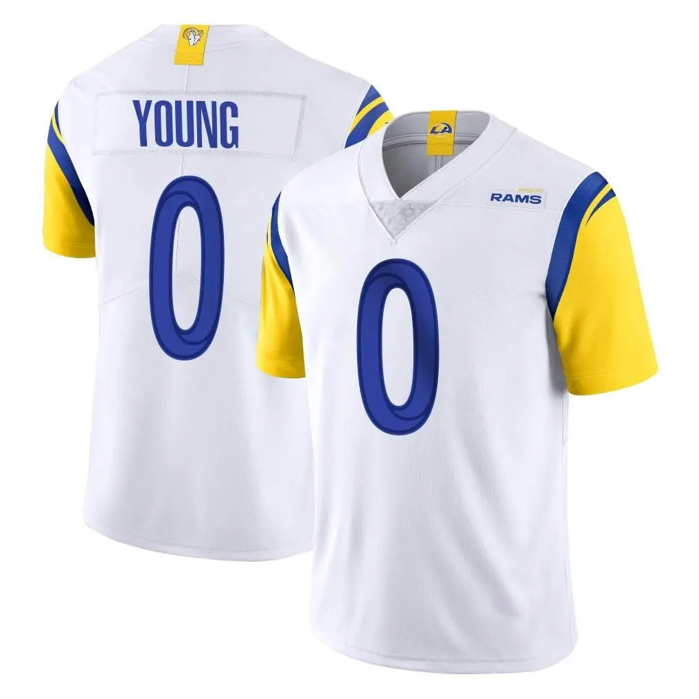 Yuxns LA.Rams #0 Byron Young Player White Limited Vapor Untouchable Home Game Stitched Jerseys