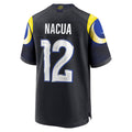 Pkot LA.Rams #12 Puka Nacua Player Midnight Blue Rivalries Collection Game Stitched Jerseys