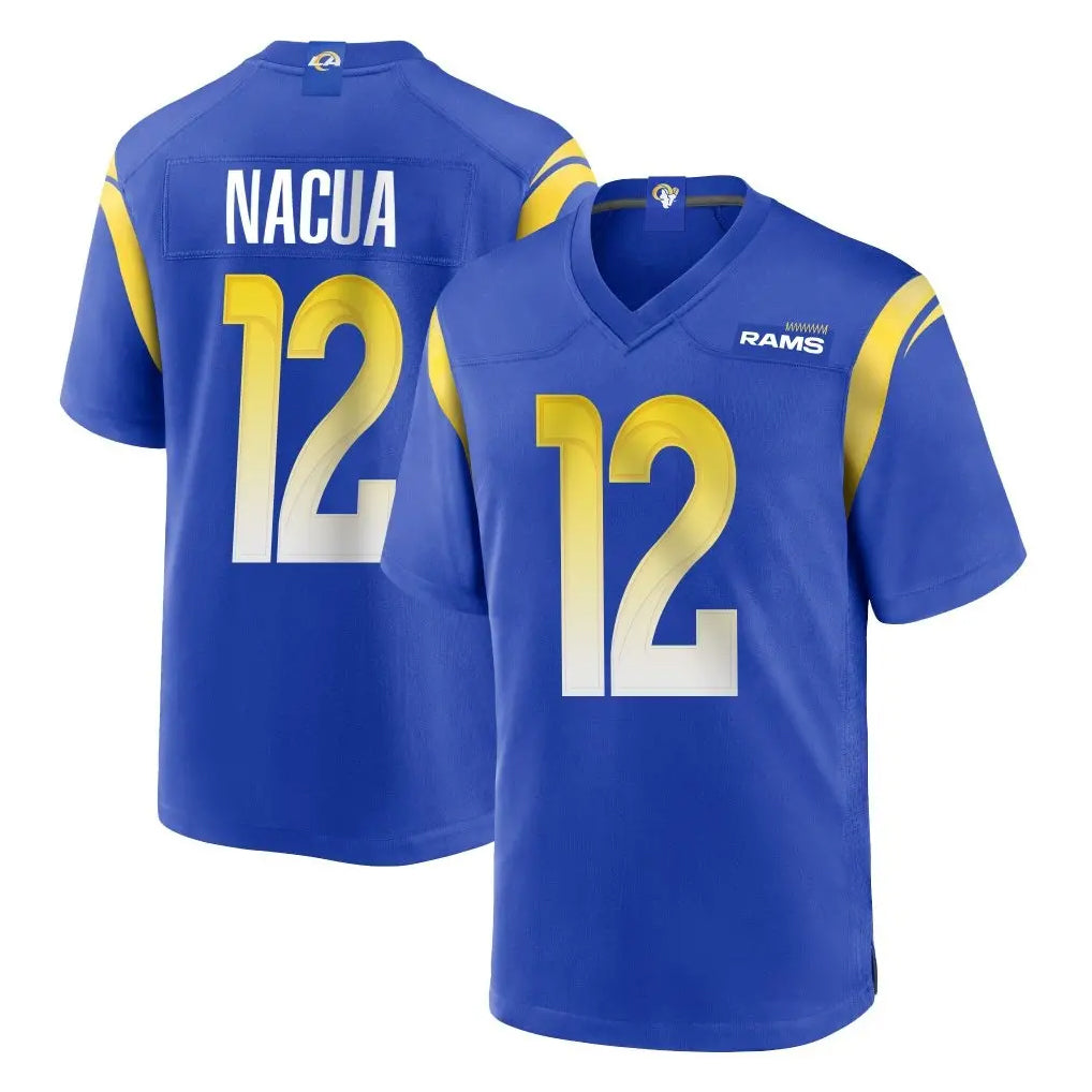 Yuxns LA.Rams #12 Puka Nacua Player Royal Home Game Stitched Jerseys