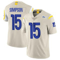Yuxns LA.Rams #15 Ty Simpson Player Bone Limited Vapor Home Game Stitched Jerseys