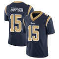 Yuxns LA.Rams #15 Ty Simpson Player Navy Limited Vapor Untouchable Home Game Stitched Jerseys