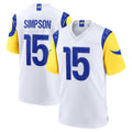 Yuxns LA.Rams #15 Ty Simpson Player White Limited Home Game Stitched Jerseys