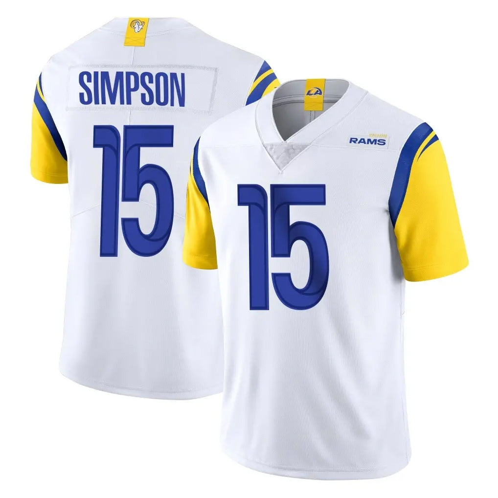Yuxns LA.Rams #15 Ty Simpson Player White Limited Vapor Untouchable Home Game Stitched Jerseys