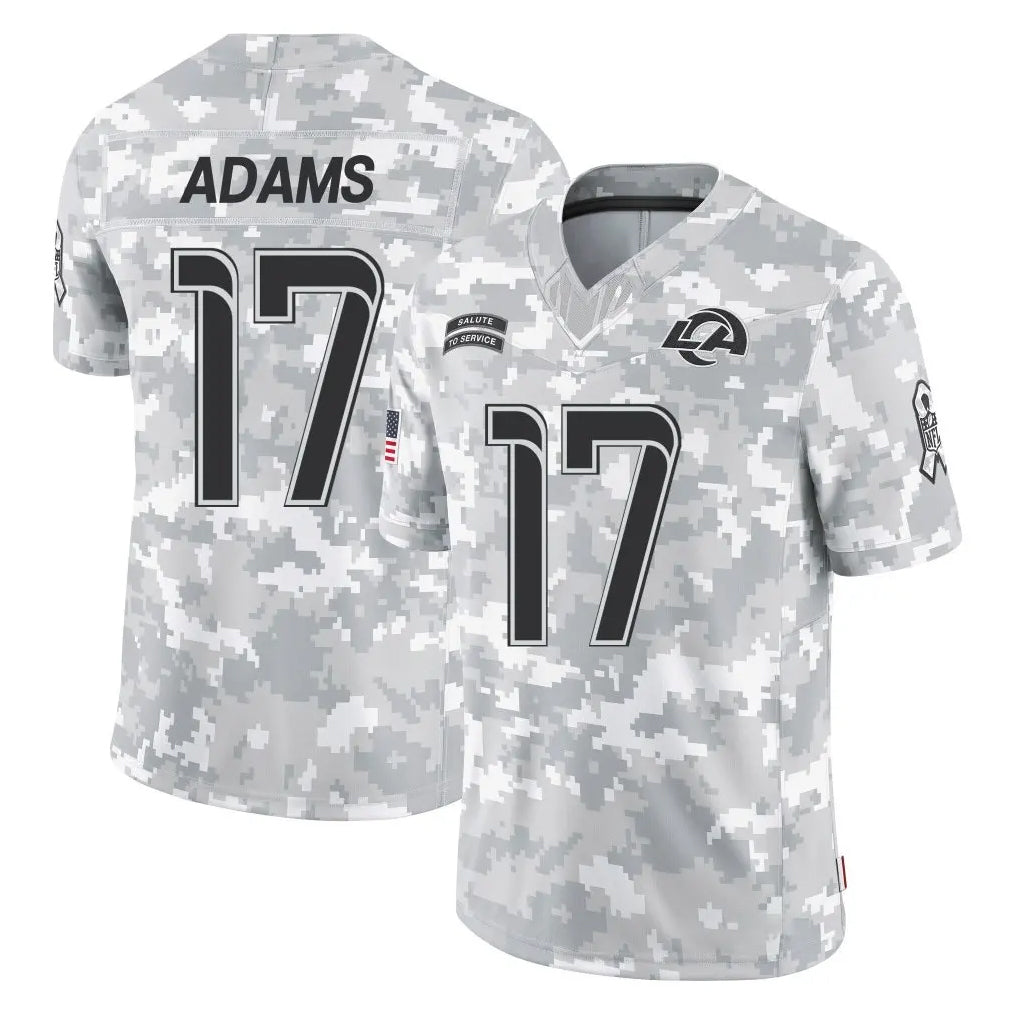 Yuxns LA.Rams #17 Davante Adams Player Arctic Camo Salute To Service Limited Game Stitched Jerseys