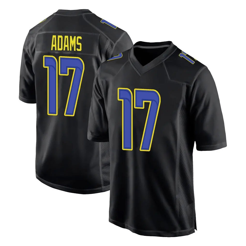 Yuxns LA.Rams #17 Davante Adams Player Black Fashion Limited Home Game Stitched Jerseys