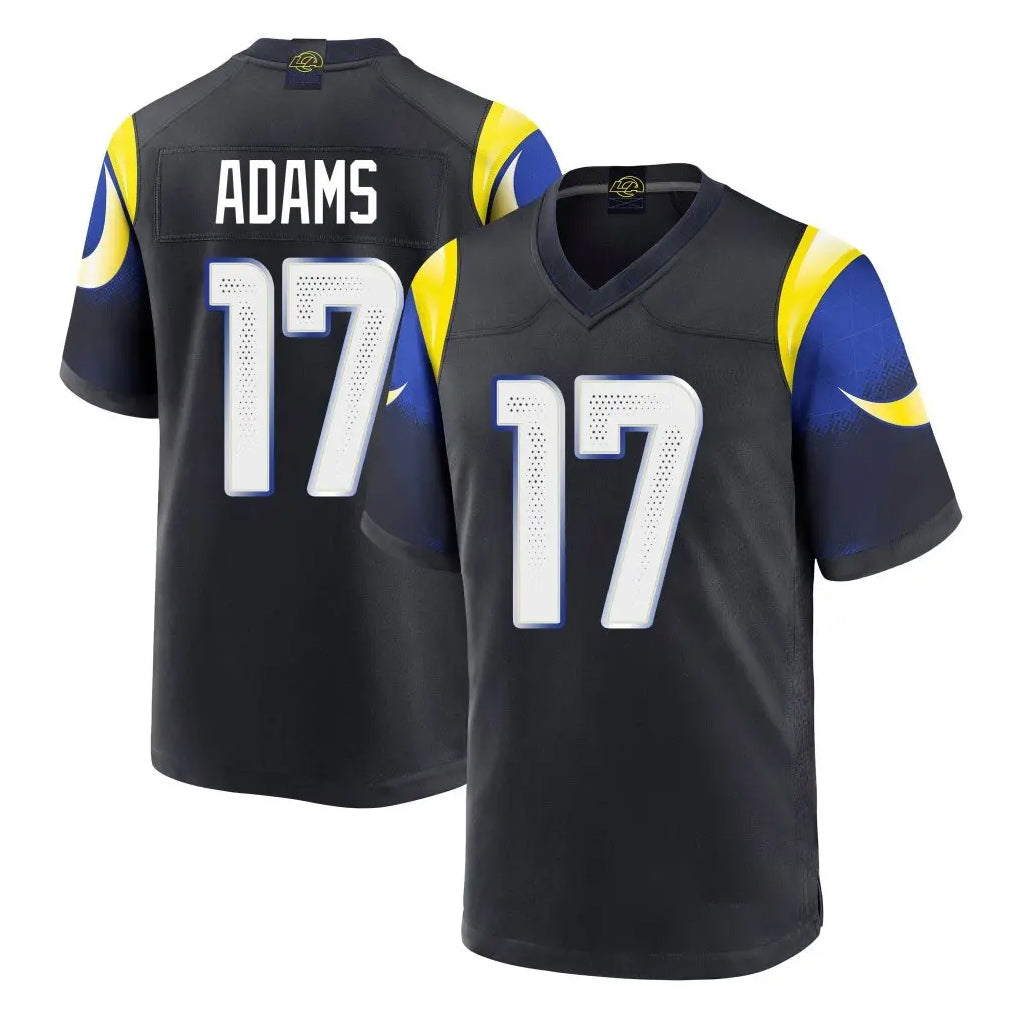 Yuxns LA.Rams #17 Davante Adams Player Black Midnight Rivalries Collection Home Game Stitched Jerseys