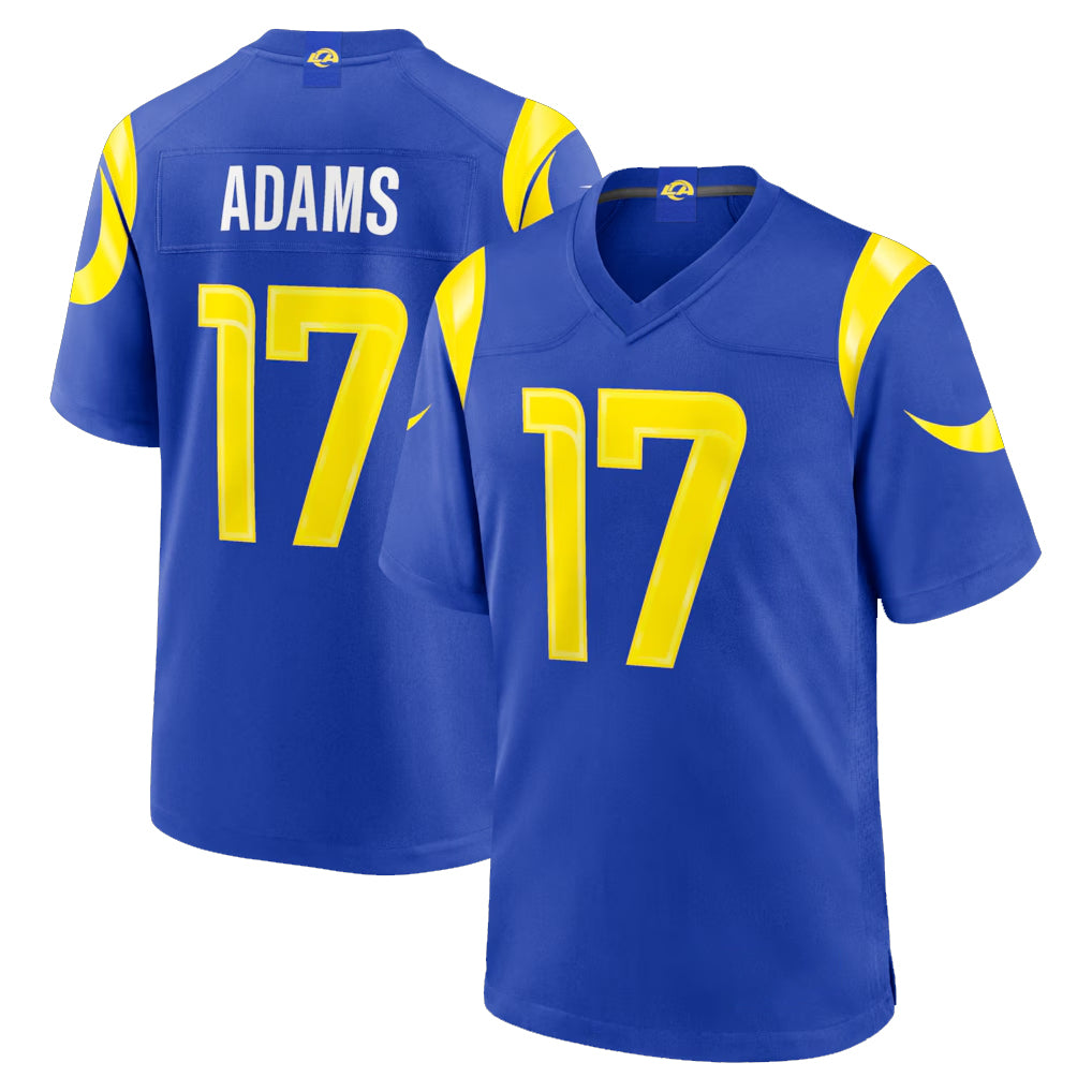 Yuxns LA.Rams #17 Davante Adams Player Royal Limited Home Game Stitched Jerseys