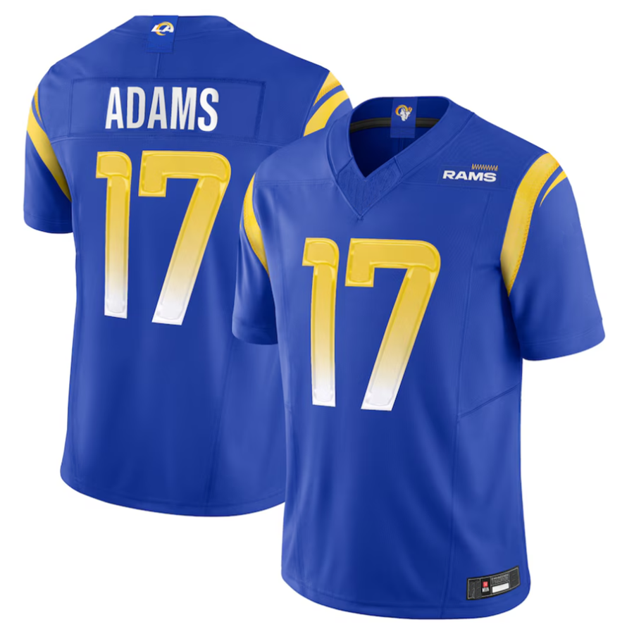 Yuxns LA.Rams #17 Davante Adams Player Royal Vapor F.U.S.E. Limited Stitched Jerseys