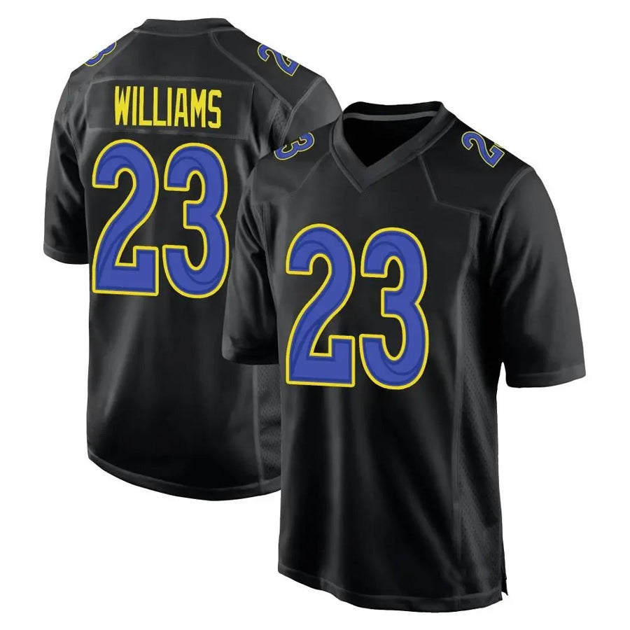Pkot LA.Rams #23 Kyren Williams Player Black Fashion Game Stitched Jerseys