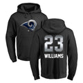 Yuxns LA.Rams #23 Kyren Williams Player Black Pullover Hoodie Limited Game Stitched Jerseys