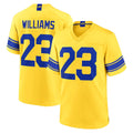 Yuxns LA.Rams #23 Kyren Williams Player Gold Classic Sol Home Game Stitched Jerseys