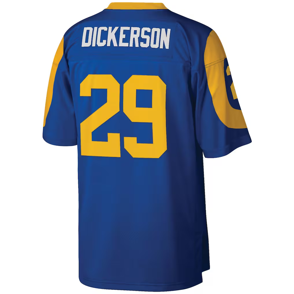 Yuxns  LA.Rams #29 Eric Dickerson Mitchell & Ness Royal Legacy Replica Puhic Stitched Jerseys