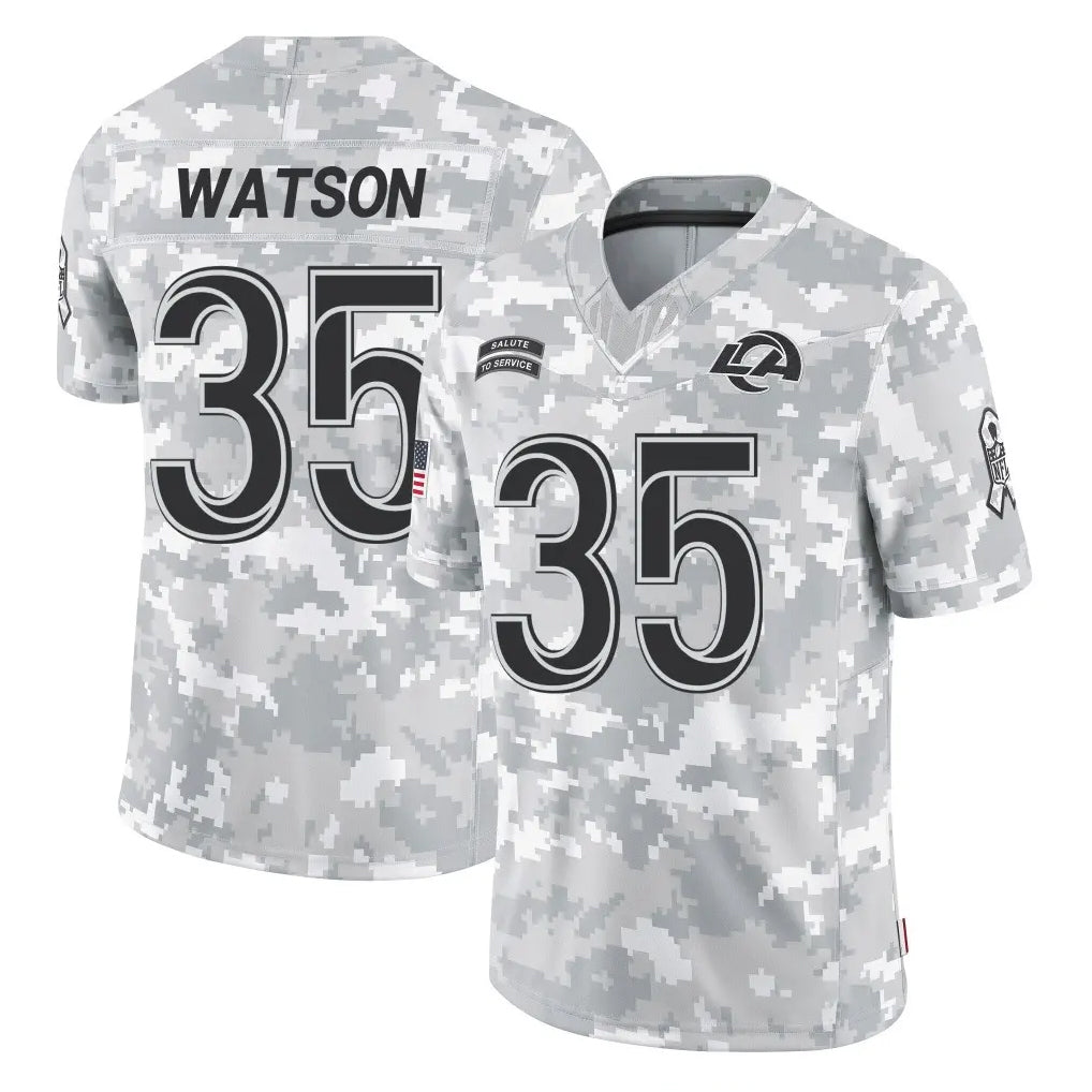 Yuxns LA.Rams #35 Jaylen Watson Player Arctic Camo Salute To Service Limited Game Stitched Jerseys