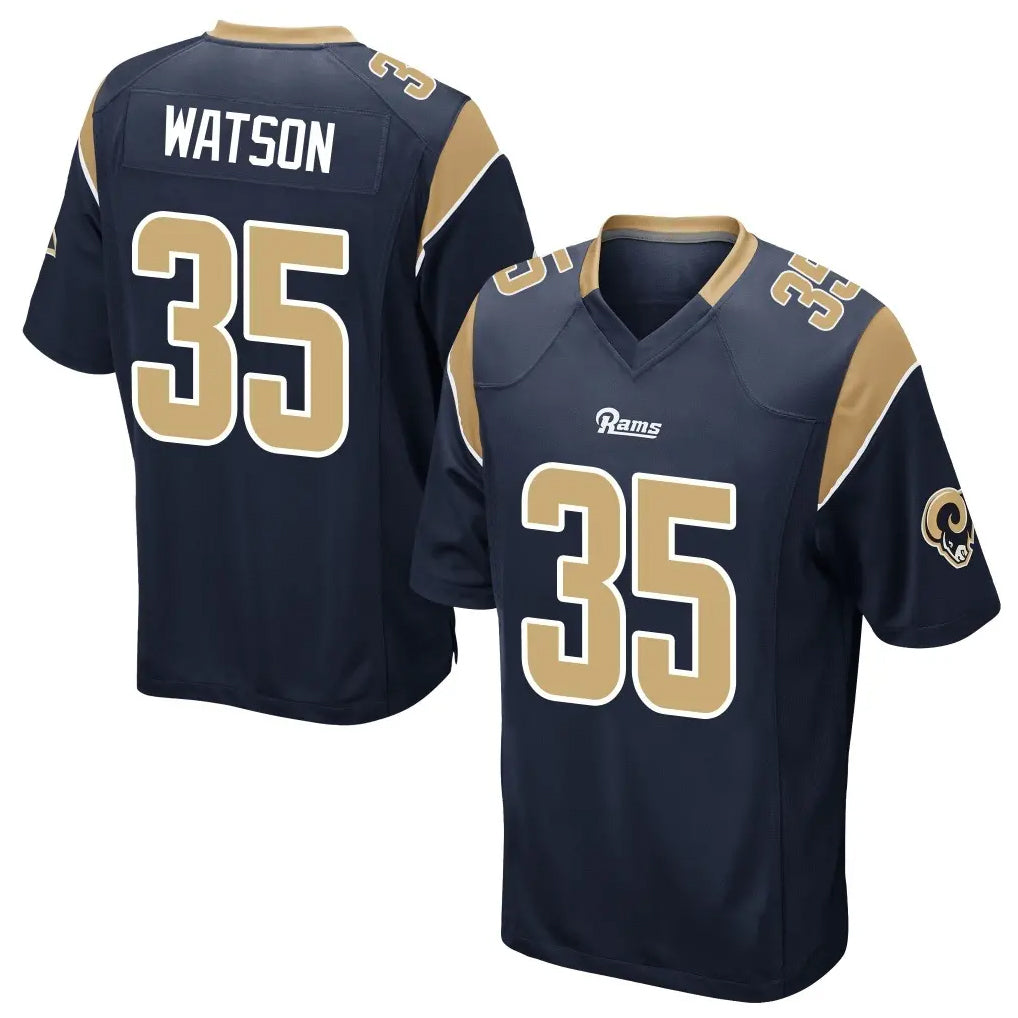 Yuxns LA.Rams #35 Jaylen Watson Player Navy Home Game Stitched Jerseys