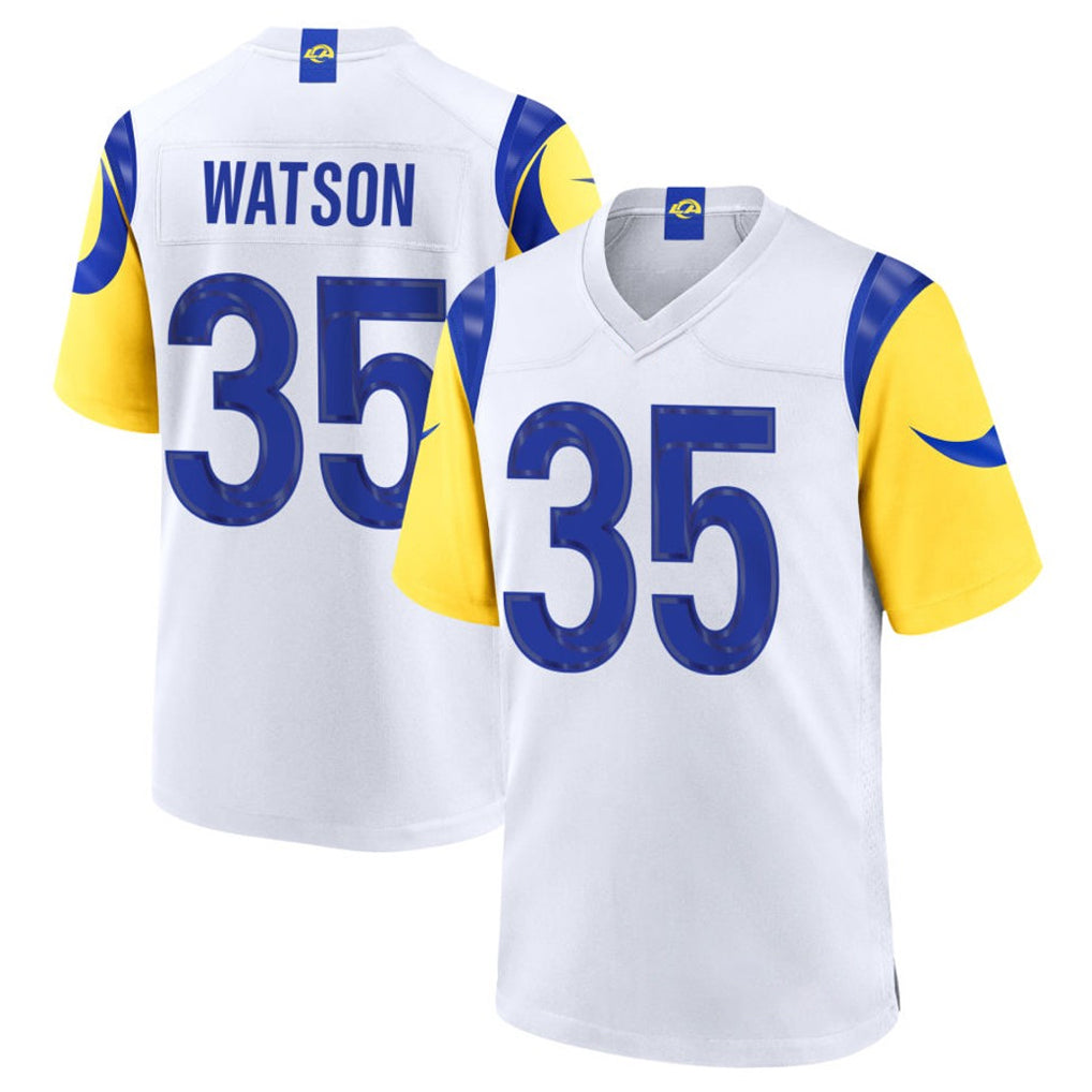 Yuxns LA.Rams #35 Jaylen Watson Player White Limited Home Game Stitched Jerseys