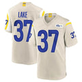 Yuxns LA.Rams #37 Quentin Lake Player Bone Home Game Stitched Jerseys