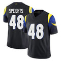 Yuxns LA.Rams #48 Omar Speights Player Black Midnight Rivalries Collection Limited Home Game Stitched Jerseys