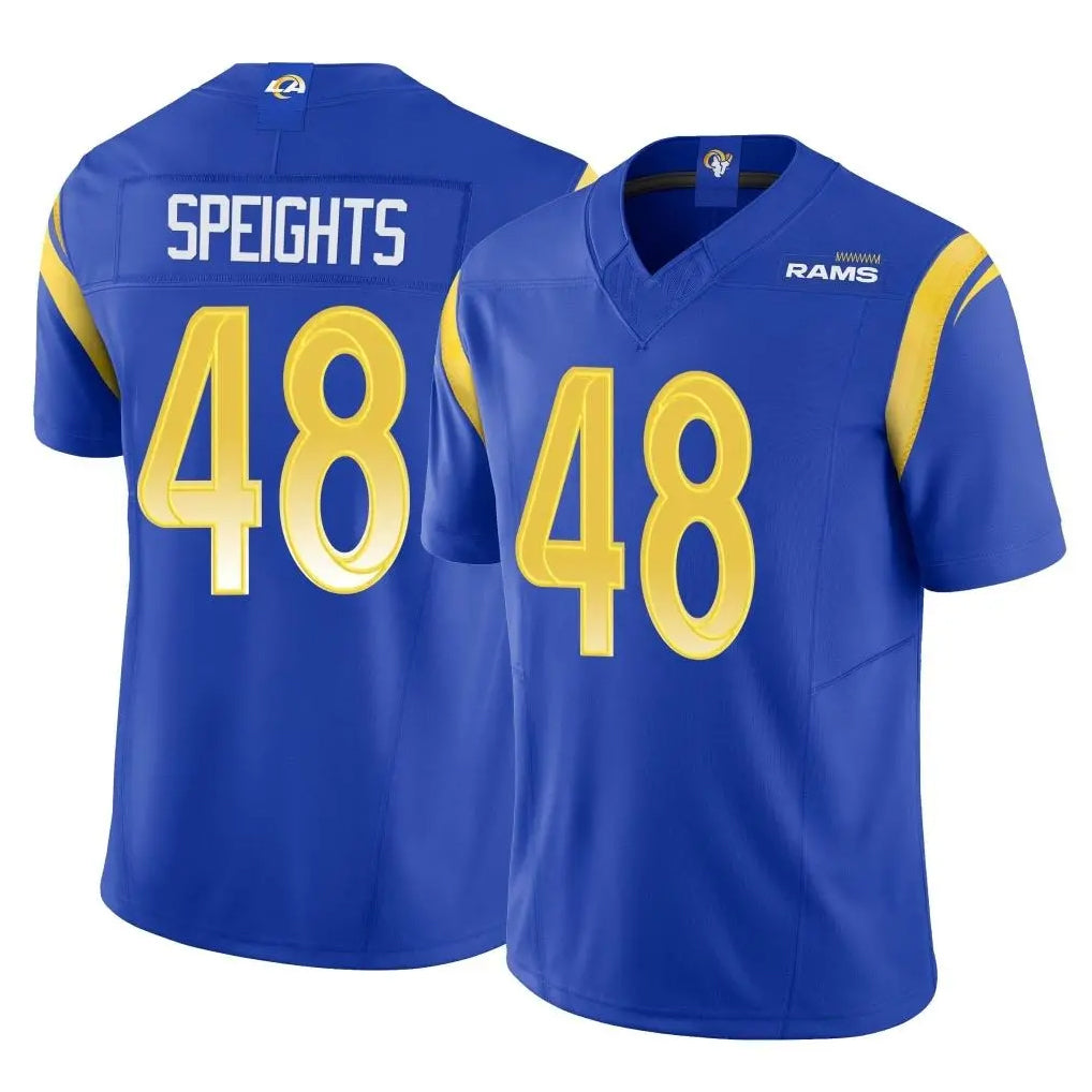 Yuxns LA.Rams #48 Omar Speights Player Royal Limited Vapor F.U.S.E. Home Game Stitched Jerseys