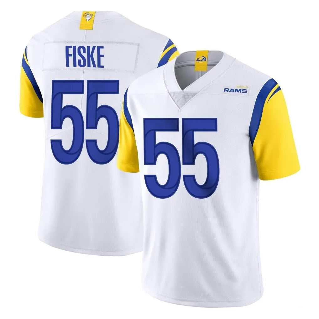 Yuxns LA.Rams #55 Braden Fiske Player White Limited Vapor Untouchable Home Game Stitched Jerseys