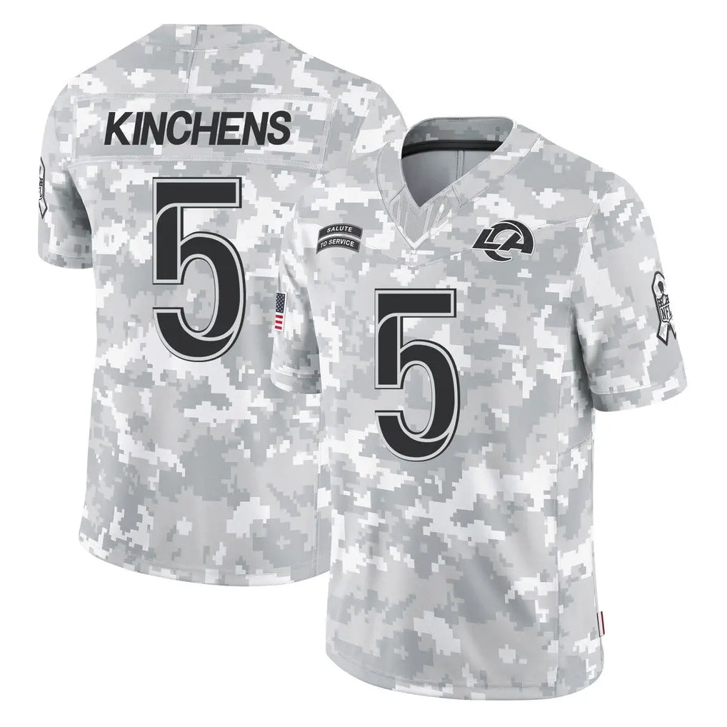 Yuxns LA.Rams #5 Kamren Kinchens Player Arctic Camo Salute To Service Limited Game Stitched Jerseys