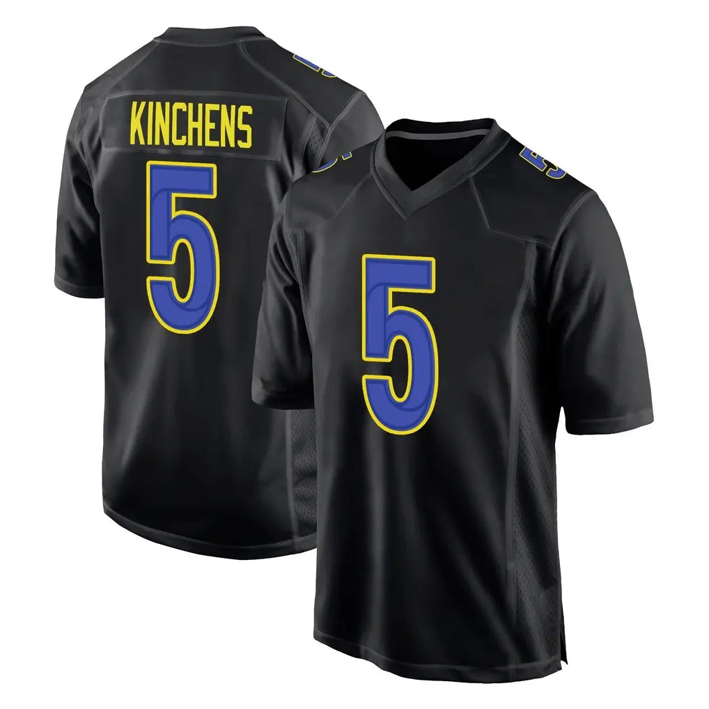 Yuxns LA.Rams #5 Kamren Kinchens Player Black Fashion Limited Home Game Stitched Jerseys