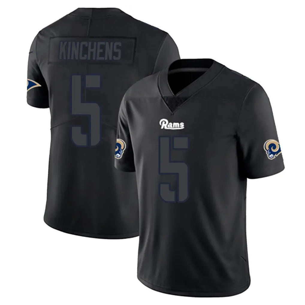 Yuxns LA.Rams #5 Kamren Kinchens Player Black Impact Limited Home Game Stitched Jerseys
