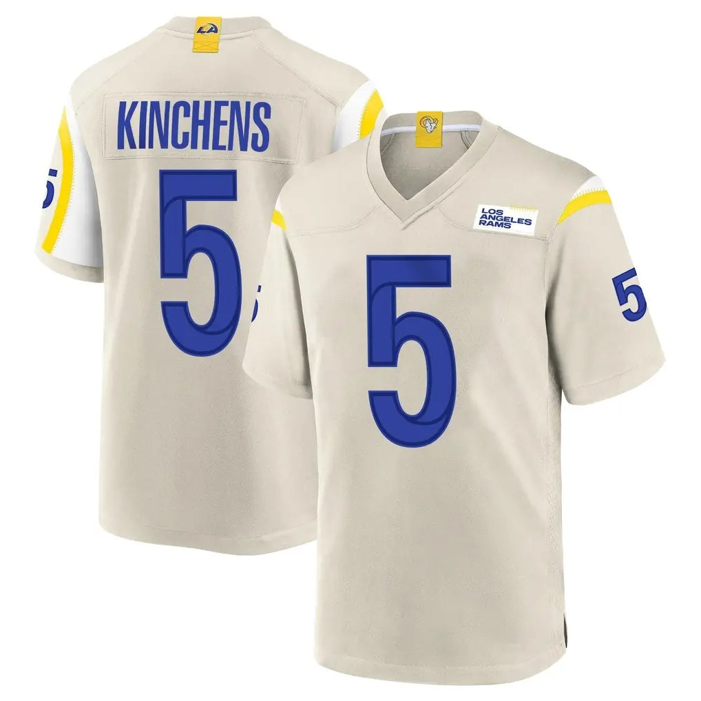 Yuxns LA.Rams #5 Kamren Kinchens Player Bone Home Game Stitched Jerseys