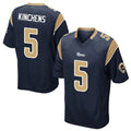 Yuxns LA.Rams #5 Kamren Kinchens Player Navy Home Game Stitched Jerseys