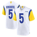 Yuxns LA.Rams #5 Kamren Kinchens Player White Home Game Stitched Jerseys