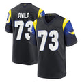 Yuxns LA.Rams #73 Steve Avila Player Black Midnight Rivalries Collection Home Game Stitched Jerseys