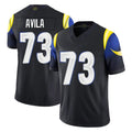 Yuxns LA.Rams #73 Steve Avila Player Black Midnight Rivalries Collection Limited Home Game Stitched Jerseys