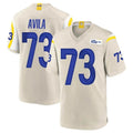 Yuxns LA.Rams #73 Steve Avila Player Bone Home Game Stitched Jerseys