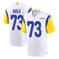Yuxns LA.Rams #73 Steve Avila Player White Home Game Stitched Jerseys