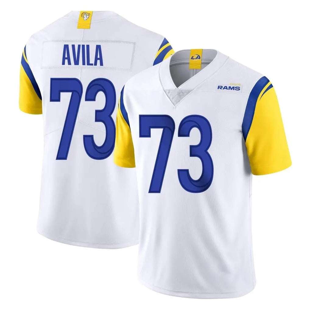 Yuxns LA.Rams #73 Steve Avila Player White Limited Vapor Untouchable Home Game Stitched Jerseys