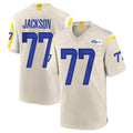 Yuxns LA.Rams #77 Alaric Jackson Player Bone Home Game Stitched Jerseys