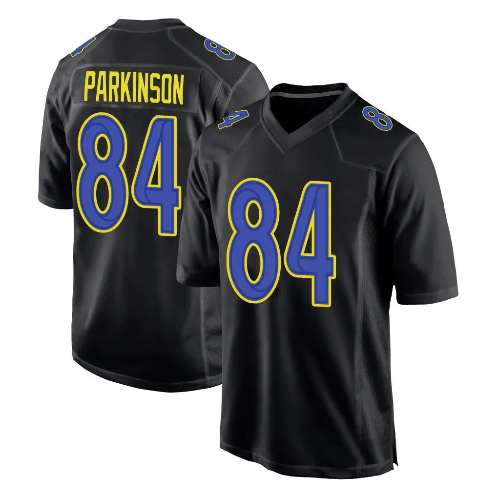 Yuxns LA.Rams #84 Colby Parkinson Player Black Fashion Limited Home Game Stitched Jerseys