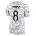 Pkot LA.Rams #8 Jared Verse Player Arctic Camo Salute to Service Limited Stitched Jerseys