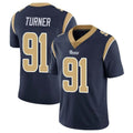 Yuxns LA.Rams #91 Kobie Turner Player Navy Limited Vapor Untouchable Home Game Stitched Jerseys