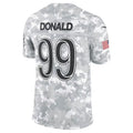 Yuxns LA.Rams #99 Aaron Donald Arctic Camo 2024 Salute to Service Retired Player Limited Jersey Stitched Jerseys
