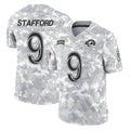 Yuxns LA.Rams #9 Matthew Stafford Player Arctic Camo Salute To Service Limited Game Stitched Jerseys