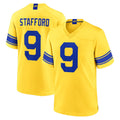 Yuxns LA.Rams #9 Matthew Stafford Player Gold Classic Sol Home Game Stitched Jerseys